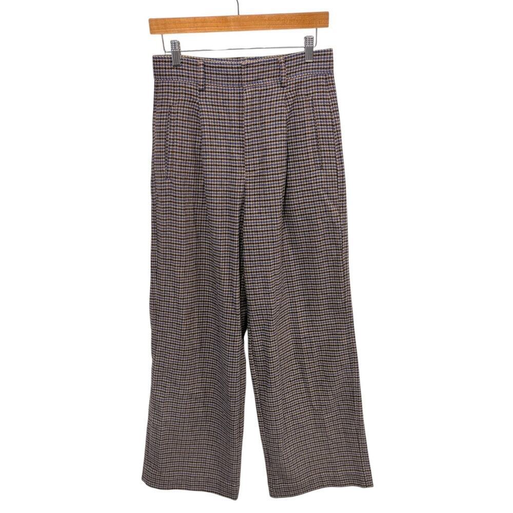 Everlane Rewool Houndstooth Tweed Trouser Pants Women's 6 High Rise